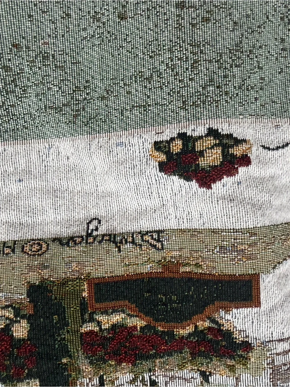Scenic Cottage Wall Tapestry - Green